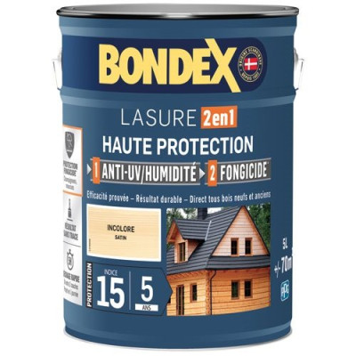 Lasure Haute Protection 2 en 1 Satin 5 Ans 5L