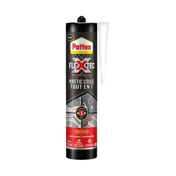 PATTEX - Pattex mastic colle flextec noir 389g