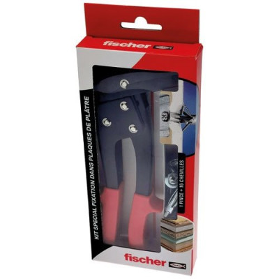 Kit fixation 1 pince à expansion et 16 chevilles métalliqu