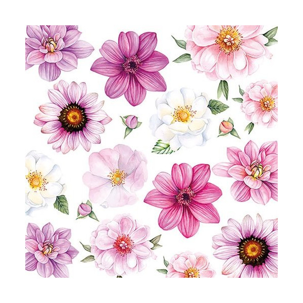 AMBIENTE - Lot 20 serviettes en papier 33 x 33 cm - Gloire d'Été