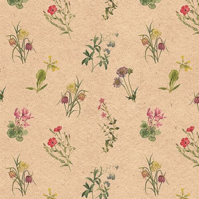 Lot 20 serviettes en papier 33 x 33 cm - Fleurs mixtes recyclées