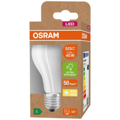 Led standard verre dépoli 2.5w e27 blanc chaud
