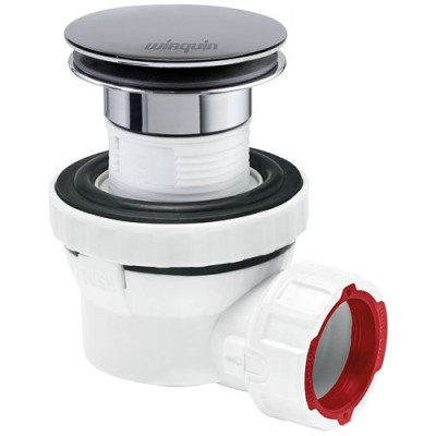 Bonde + siphon lavabo d32 quick clac corps blanc