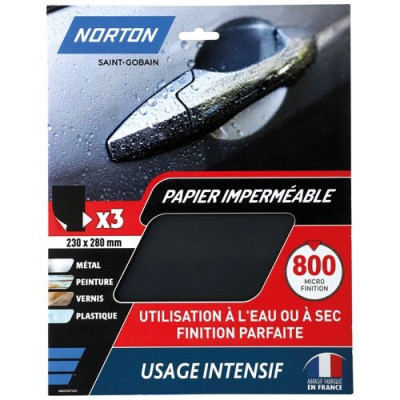 feuille impermeable 230x280 grain 800 norton intensifs x3