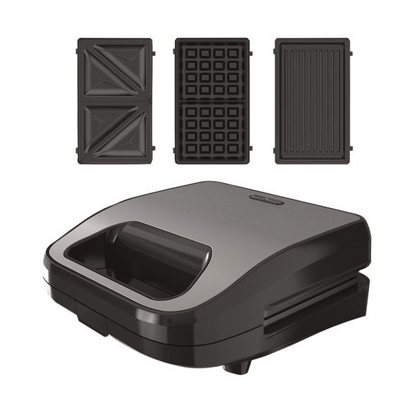 BLACK & DECKER  - Appareil Croque / Gaufre / Gril - BXSA754E