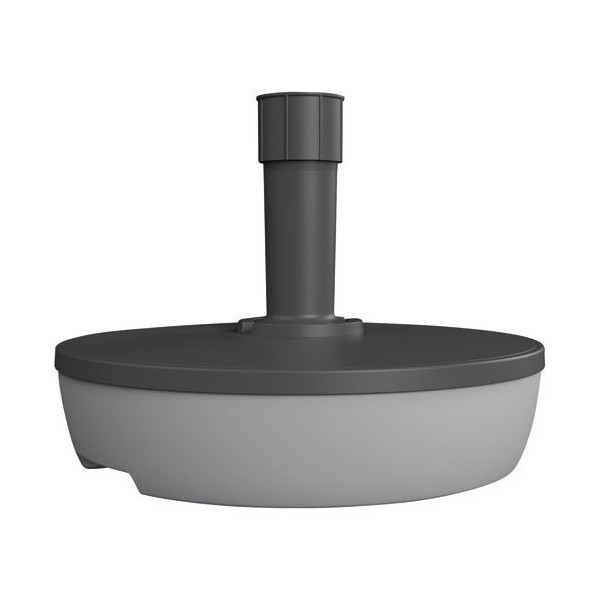 EDA - Pied de parasol rond 20l à remplir gris béton