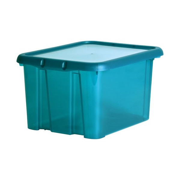 EDA - Boîte de rangement funny box 18l bleu canard acidulé