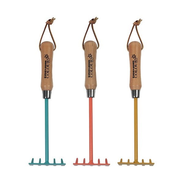 SPEAR & JACKSON - Rateau à fleurs colours manche bois assortis