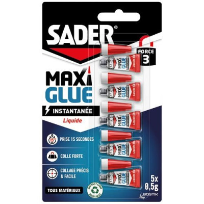 Sader Maxiglue Instantanée Liquide 5x 0.5g