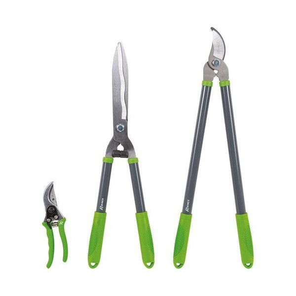 RIBIMEX - Coupant x 3 sécateur + cisaille + coupe branches