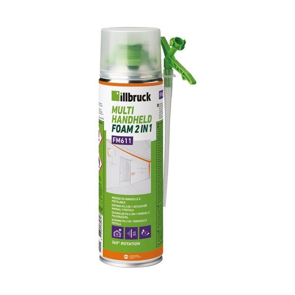 NEC+ ILLBRUCK - Mousse expansive polyurethane 2en1 tout sens FM611 500ml