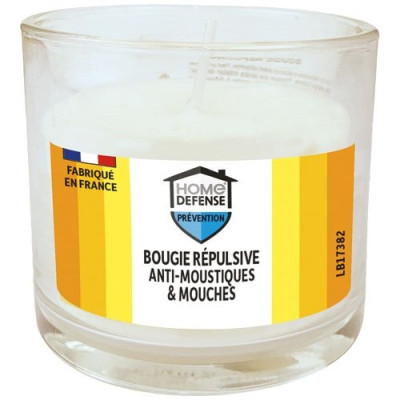 Bougie répulsive anti-moustiques et anti-mouches 90G
