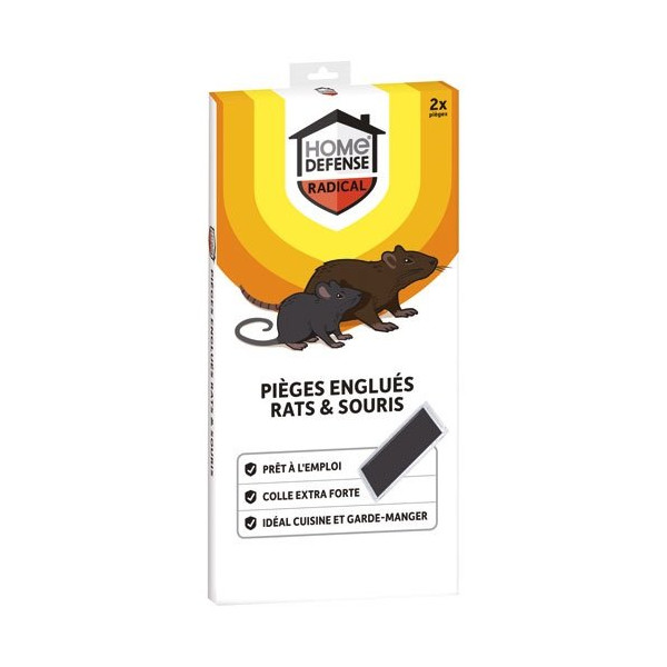 HOME DEFENSE - Pièges rats et souris englués x2