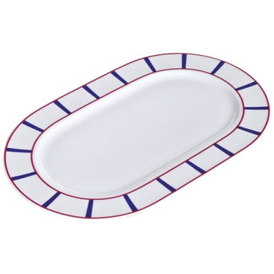 Plat ovale 36 cm - Basque Bleu