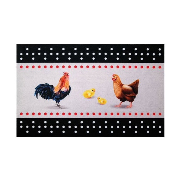 IDMAT - Tapis cuisine 50x80 cm poules