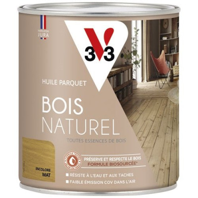 Huile parquet bois naturel incolore 750 ml