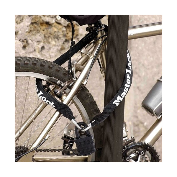 MASTER LOCK - Antivol chaine en acier de 90cm x 6mm avec cadenas 40mm