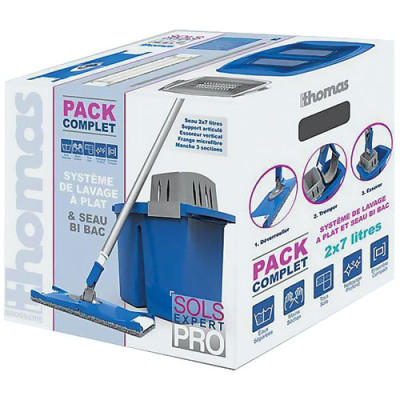 KIT LAVE SOL A PLAT AVEC SEAU BIBAC