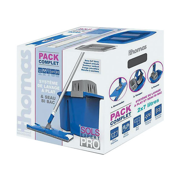 KIT LAVE SOL A PLAT AVEC SEAU BIBAC