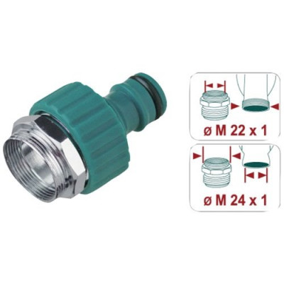 Adaptateur robinet cuisine mâle 22/1 femelle 24/1 sc
