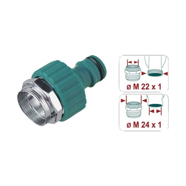 RACO EXPERT - Adaptateur robinet cuisine mâle 22/1 femelle 24/1 sc