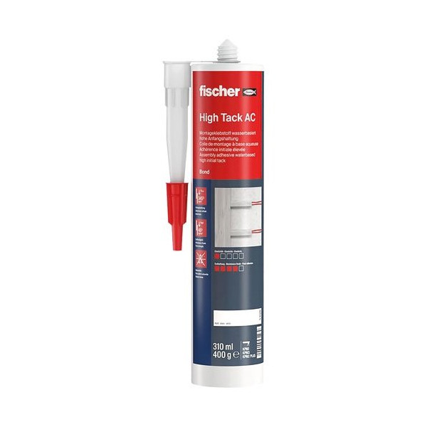 FISCHER - Colle fixation multi-usage high tack ac  blanc 310 ml