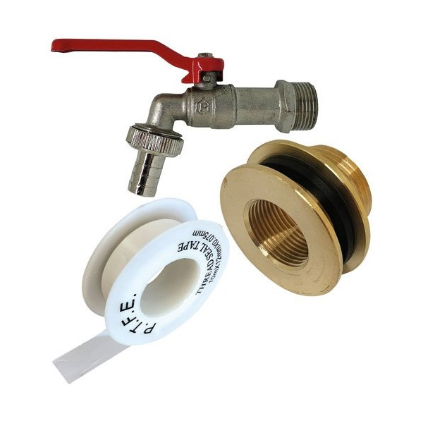 RACO EXPERT - Raccord laiton pour cuve plastique + robinet puisage