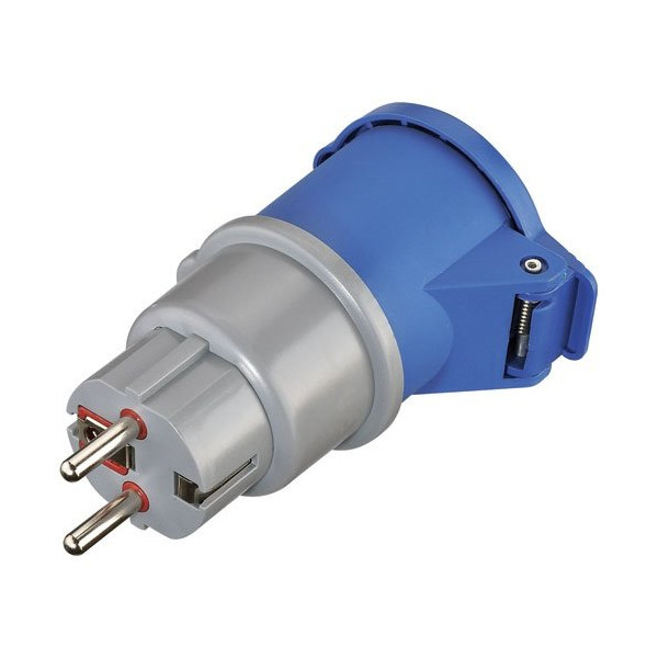 ELECTRALINE - Adaptateur mâle 16A vers femelle IEC 16A 2P+T 250V