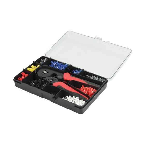 ELECTRALINE - Kit 1200 cosses cylindiques et pince à sertir