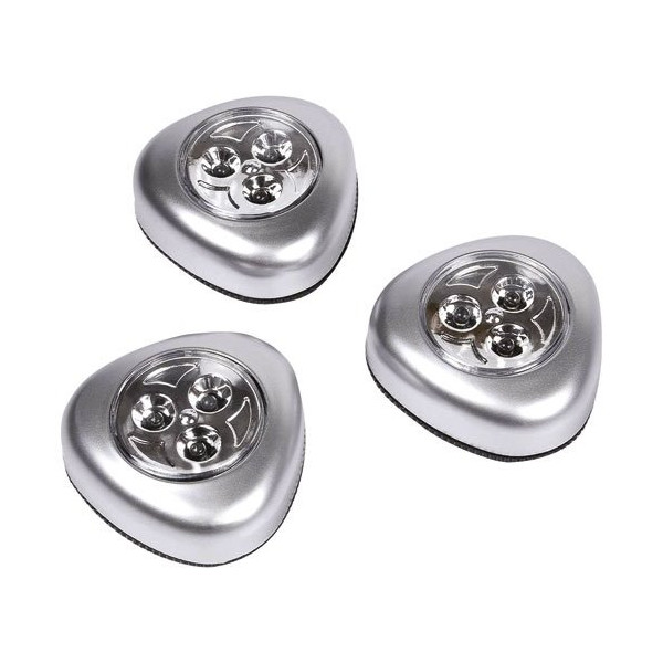 ELECTRALINE - Veilleuse led argenté 3 ampoules x 3