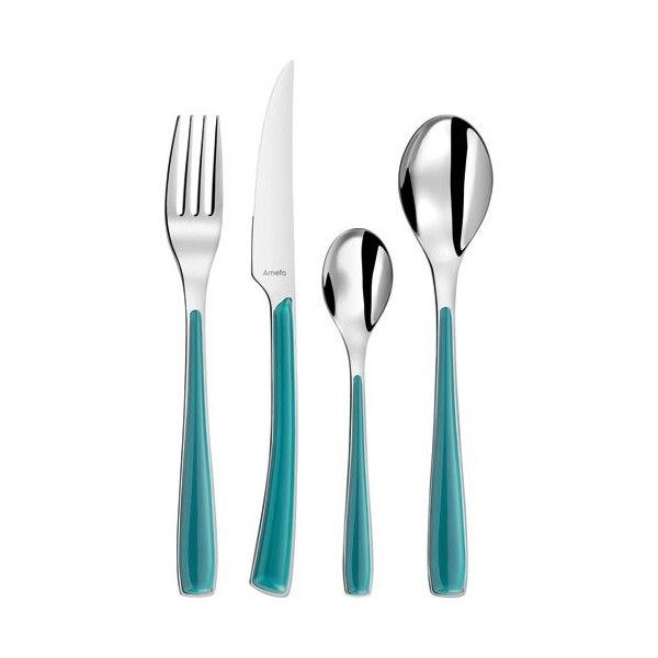 AMEFA - Ménagère 24 pièces Turquoise - Alizé
