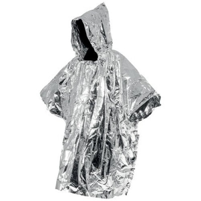Poncho de survie polypropylène cpp argent 1.27 x 1 m