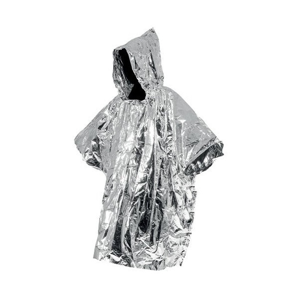 CAO - Poncho de survie polypropylène cpp argent 1.27 x 1 m