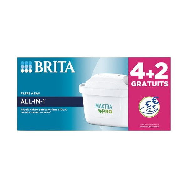 BRITA - Pack 4 cartouches + 2 offertes - Maxtra Pro All-in-1