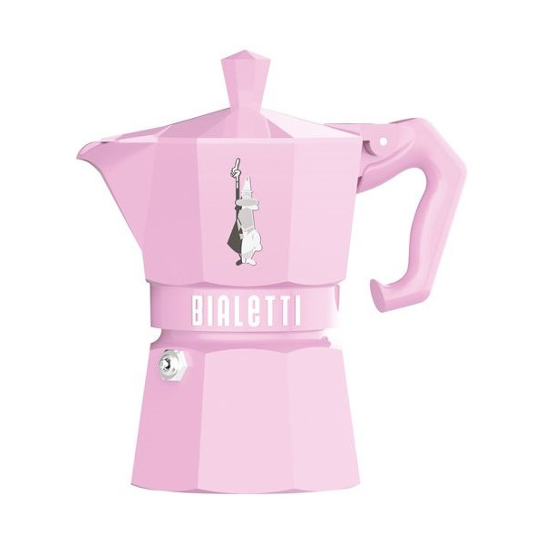 BIALETTI - Cafetière italienne 3 tasses Rose Pastel - Moka Exclusive