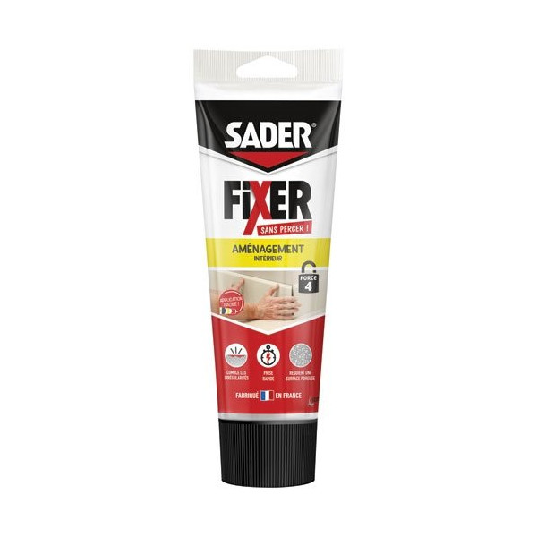 SADER - Sader fixer sans percer aménagement intérieur tube 260 g