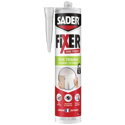 Fixer Sans Percer Tous Travaux Transparent Cartouche 300g