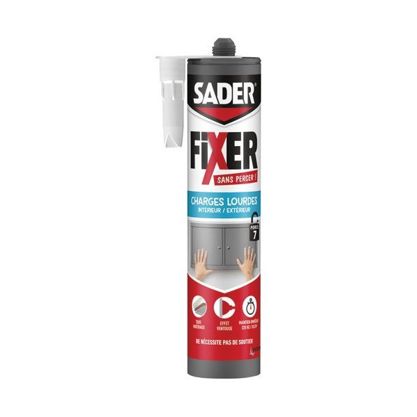 SADER - Sader fixer sans percer charges lourdes cartouche 460 g