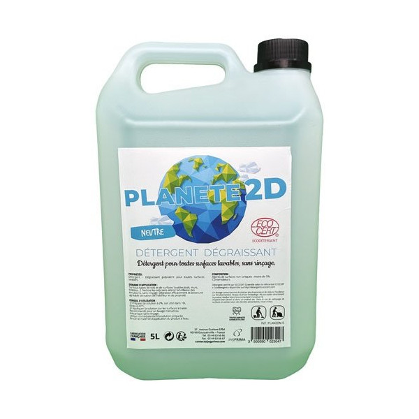 PLANETE 2D - Détergent mutli usage planète 2D neutre Ecocert 5 L