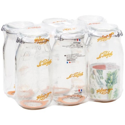 Lot de 6 bocaux 2 L / 85 mm - Le Parfait Super