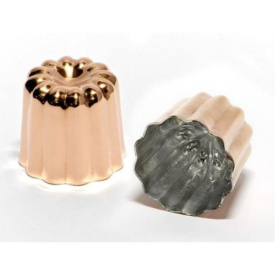 MOULE CANNELE BORDELAIS CUIVRE X3