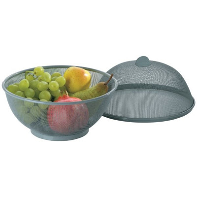 CORBEILLE FRUITS METAL COMO GRIS
