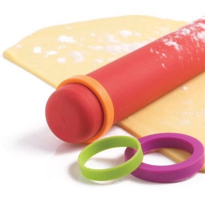 Rouleau à pâtisserie ajustable Rouge