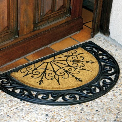 TAPIS COCO CORAL DEMI LUNE 45X75 85031