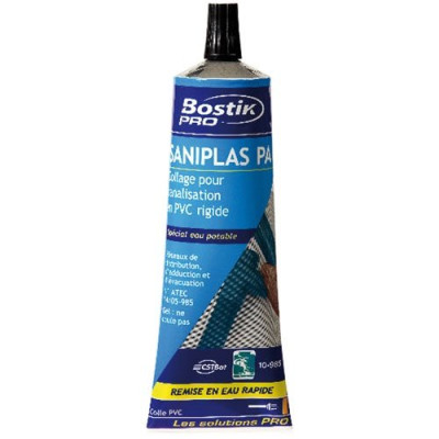 COLLE PVC SANIPLAS PA TUBE 125ML PRO (Vendu par 1)