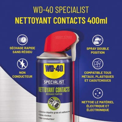 WD 40 SPECIALIST NETT.CONTACTS 400ML (Vendu par 1)