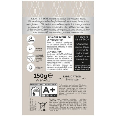 PATE A BOIS TUBE 150GR CHENE MOYEN (Vendu par 1)