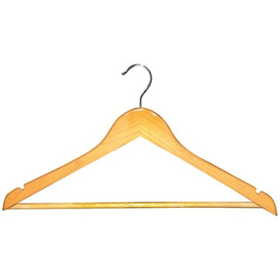 CINTRE BOIS COL GALBE VERNI 43CM (Vendu par 1)