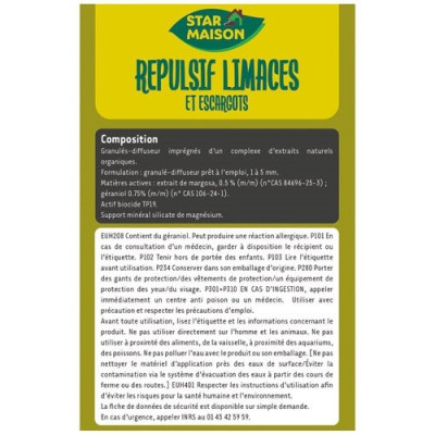 REPULSIF ESCARGOTS ET LIMACES 400G /NC (Vendu par 1)