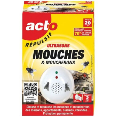 ACTO REPUL.ULTRASON MOUCHE MOUCHERONS (Vendu par 1)
